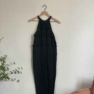 LOFT black crotchet jumpsuit